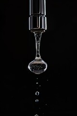 A single droplet of water suspended in time