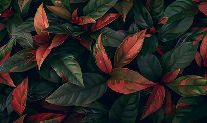 red and green leaves