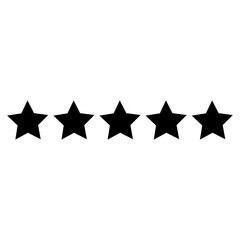 5 Star Customer Review Icon, Simple Icon Vector Design, best used for presentation, application, web and banner