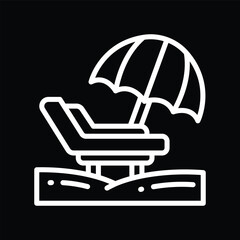 Lounge Chair with Umbrella