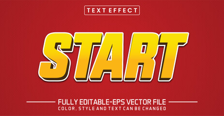 Start font Text effect editable