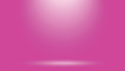 Pink background black empty space for display your products, showcase with spotlight, black studio room background