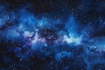 Obraz premium Captivating Cosmic Panorama:A Serene Starry Tapestry Showcasing the Grandeur of the Universe