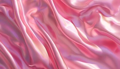 Fototapeta premium A smooth pink satin background, ideal for creating a soft, romantic, or luxurious visual atmosphere