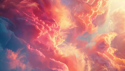 A cinemagraph featuring a twirl of colorful clouds in the sky, presented in 4K resolution, adding dynamic beauty to any digital project