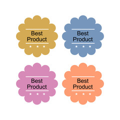 BEST PRODUCT PRICE TAGS SET ISOLATED ON WHITE