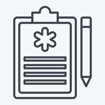 recommend clip art: Icon Emergency Service Report. related to Emergency symbol. line style. simple design illustration