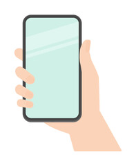 スマートフォンを持っている人物の手 - スマホのイメージ･モックアップ素材