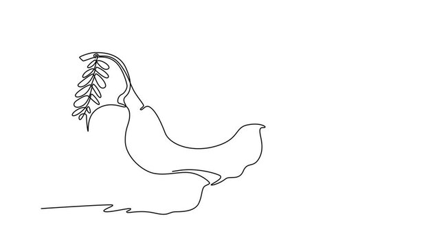 Self drawing animation of single line draw of whole and peeled healthy organic tamarind for orchard logo identity. Fresh fruitage concept fruit garden icon. Continuous line draw. Full length animated