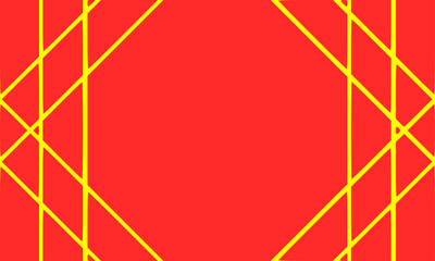 red background with yellow line