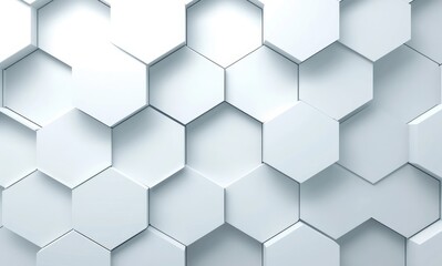 Abstract white background with hexagon pattern for technology, science and medical concept design. Vector illustration .