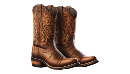 owboy boots isolated on the transparent background