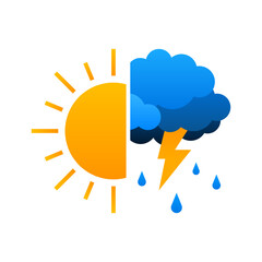 Climate change meteorology weather forecast icon vector design	