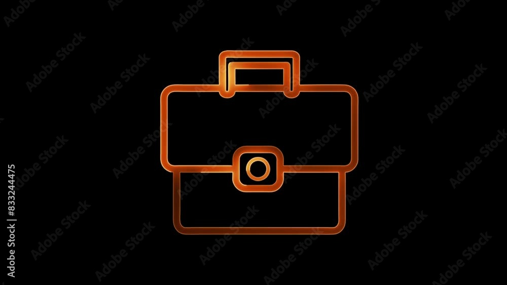 Poster bag shopping icon loop 4k transparent suit for app web and design