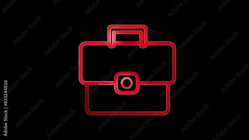 Poster bag shopping icon loop 4k transparent suit for app web and design