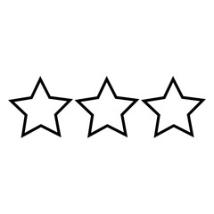 3 Star Customer Review Icon, Simple Icon Vector Design, best used for presentation, application, web and banner