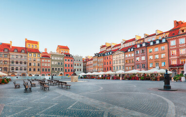 Warsaw, Old town square at summer, Poland, nobody © TTstudio