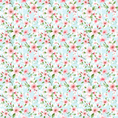 Abstract floral print, pattern. Illustration for wallpapers, textile, wrapping, poster, web and packaging	