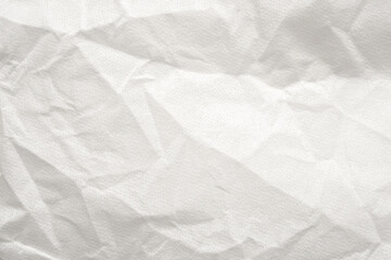 Abstract white crumpled and creased recycle paper texture background