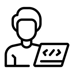 programmer line icon