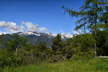 Mount Avic, a sharp spire in the Aosta valley between Champorcher and Champdepraz.