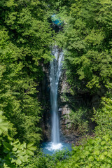 栃木県　新緑の駒止の滝