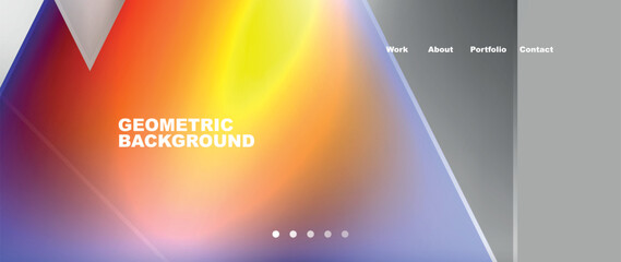 Gradient triangle geometric minimal wallpaper