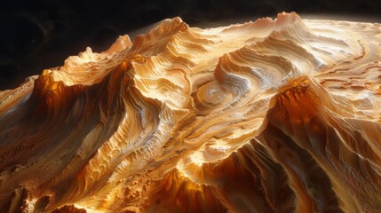 Alien Terrain: Close-up of Dynamic Mars's Breath, Intriguing Detail and Otherworldly Allure