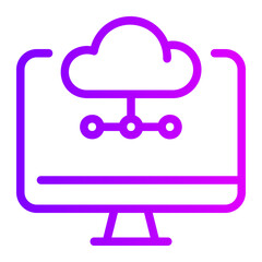 cloud computing gradient icon