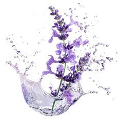 lavender, oil, flower, liquid, splash, isolated, background, branch, water, aroma, ingredient, extract, scent, essence, flavor, taste, aromatherapy, spices, purple, close up, essential, natural, cosme © annaspoka