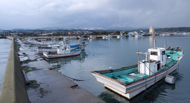 Traditional Japanese Fishing Port in Suzu