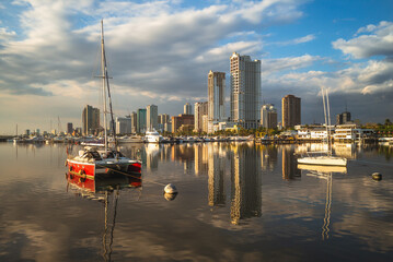 Port of Manila located at Manila Bay in Metropolitan Manila, Philippines