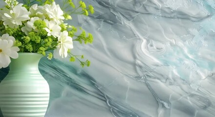 Elegant Wall Vase: Featuring Textured Floral Design and Space for Decor. Concept Home decor, Floral arrangement, Wall art, Elegant design, Interior styling