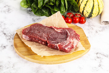 Raw rib eye beef premium steak