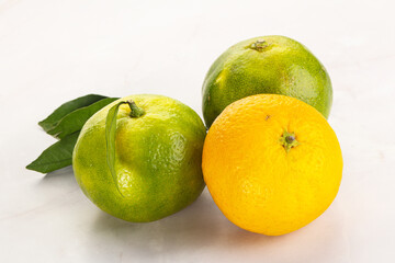 Fresh ripe sweet juicy mandarins