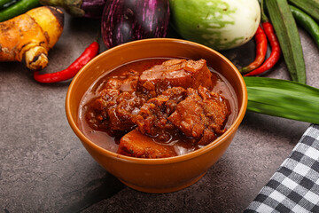Indian cuisine - spicy chicken vindaloo