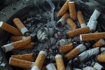 cigarette in ashtray