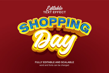 SHOPPING DAY TEXT EFFECT EDITABLE VECTOR 
