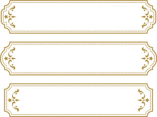 アンティーク/フレーム/枠/タイトル/ゴールド/イラスト/素材