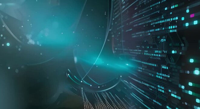 Blue Abstract Technology Background with Coding Elements for Software Development. Concept Technology, Background, Abstract, Blue, Coding