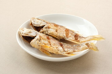 Ikan Laosan Goreng (Fourfinger threadfin fish), Indonesian food
