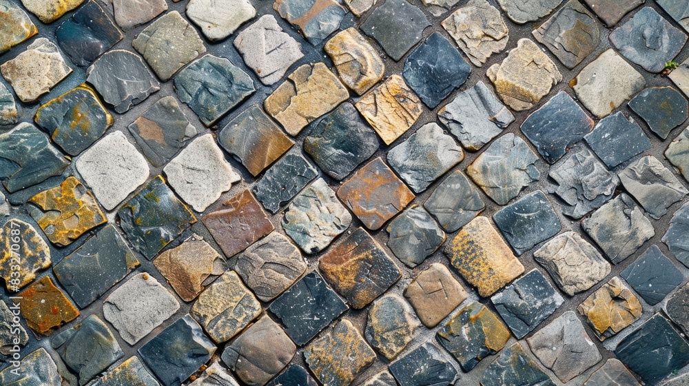 Poster background with a stone tile pattern and free space for product or advertisement design