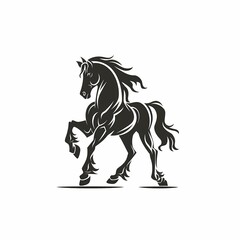 Fototapeta premium horse silhouette logo