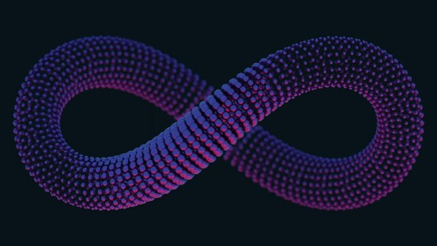 Infinite Beads: Abstract M&ouml;bius Strip in Dark Purple