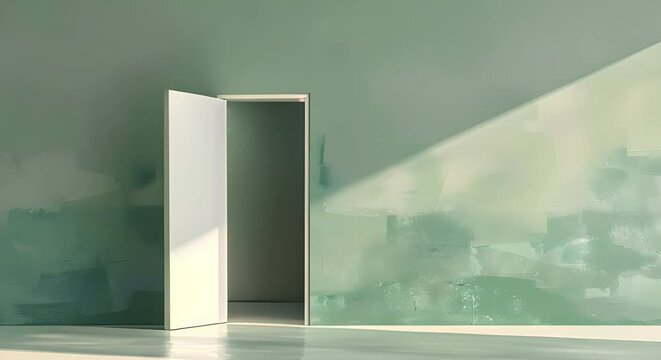 Transitioning to a Circular Economy and Zero Waste through an Open Door. Concept Sustainable Practices, Circular Economy, Zero Waste, Environmental Conservation, Open Innovation