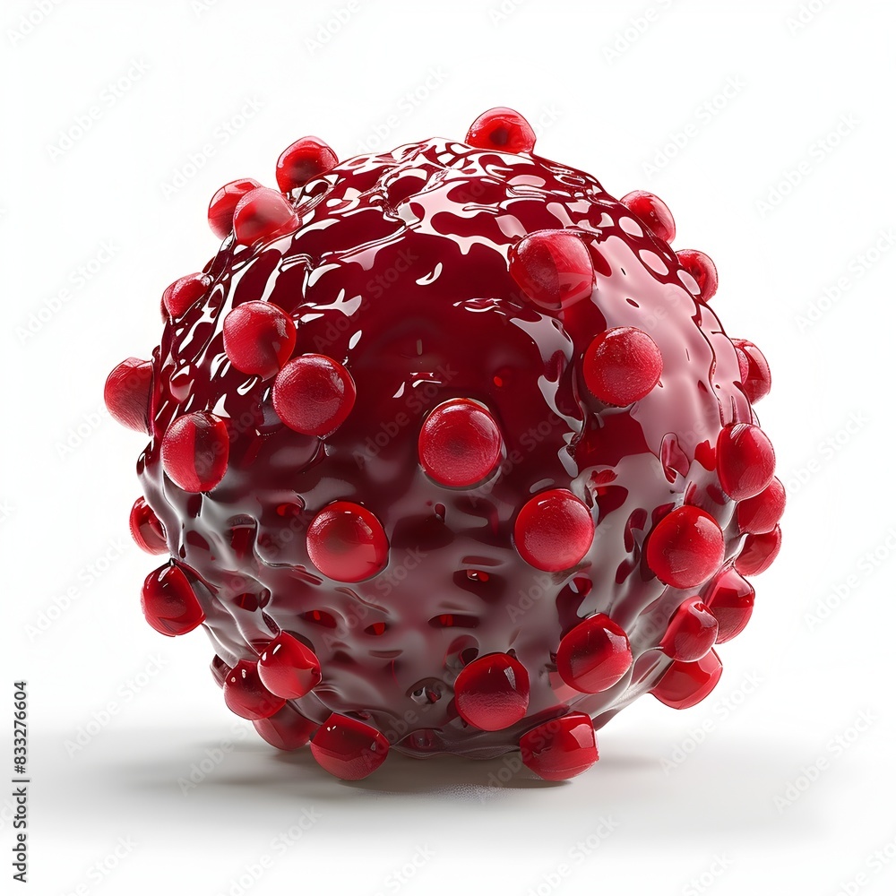 Poster threedimensional rendering of red cell membrane details in isolation