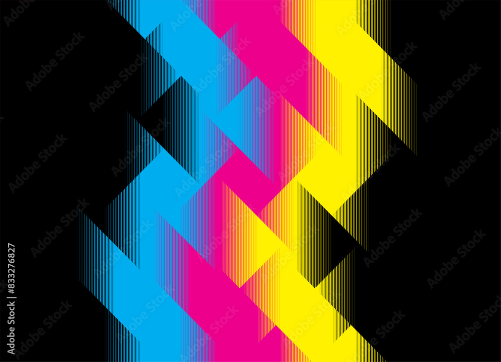 Poster vector background with abstract dark crystals. colored smudge on black aphids. fashionable viewer. m