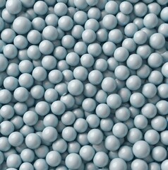 Abstract blue background with a scattering of shiny blue spheres Generative AI