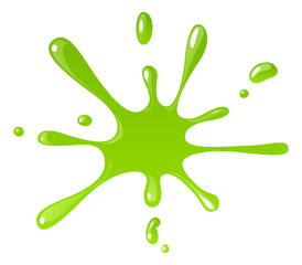 Paint splash. Green mucus blob. Slime stain