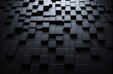 abstract dark geometric background consisting of squares, cubes